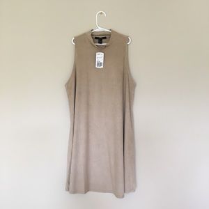 Forever 21 Tan Faux Suede Swing Dress